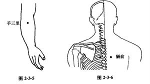 肩髃肩贞臂臑手三里